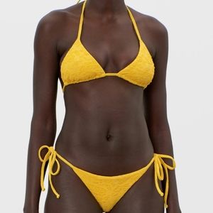 Mara Hoffman 2 Piece Yellow Bikini Swimsuit Swimwear